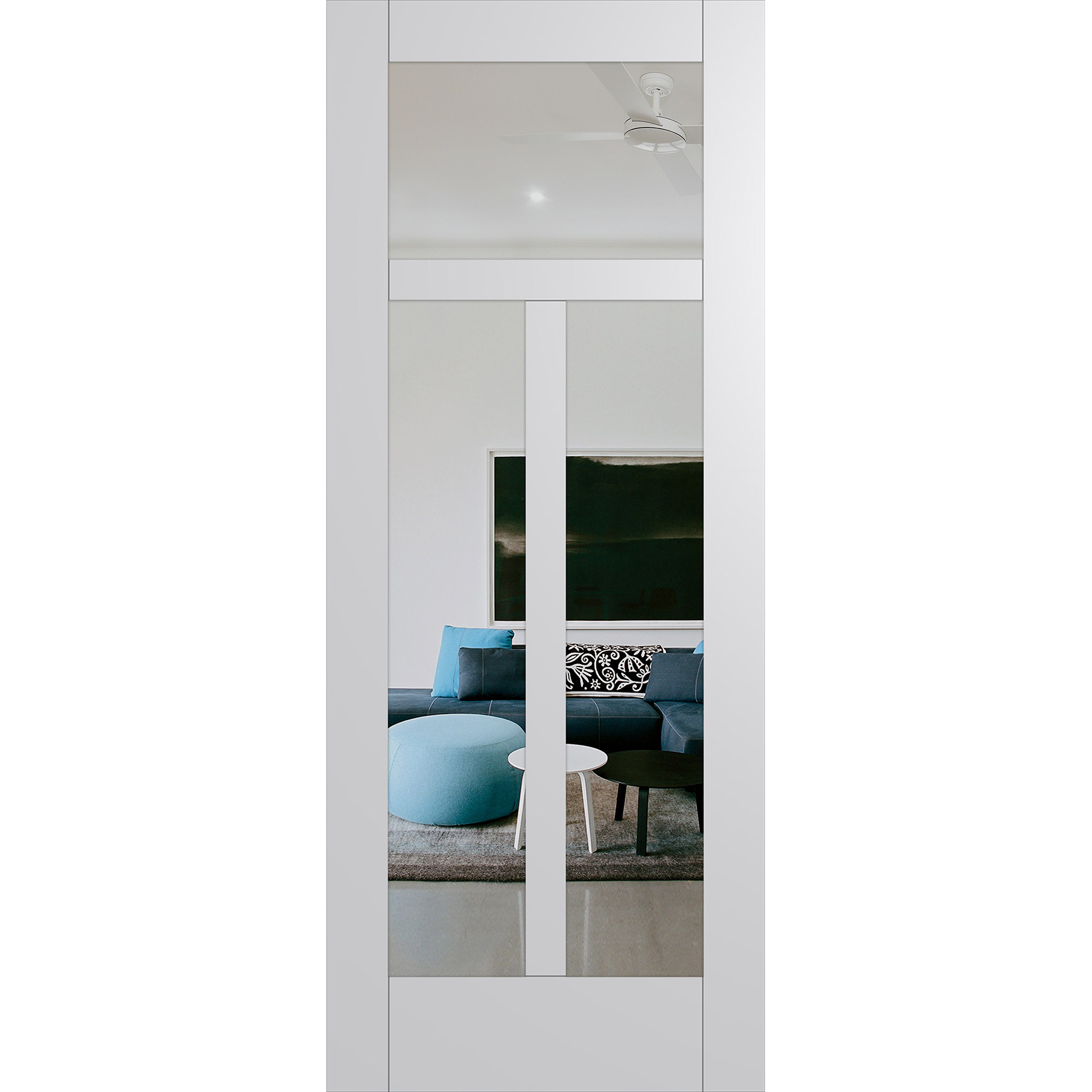 Hume Doors HAM5 White Clear