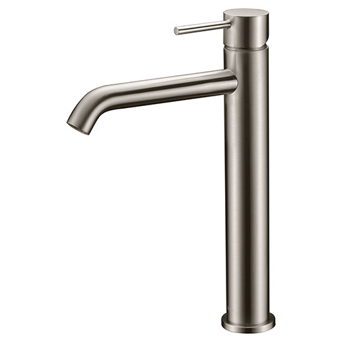 ikon hali high rise basin mixer brushed nickle hyb88-202bn