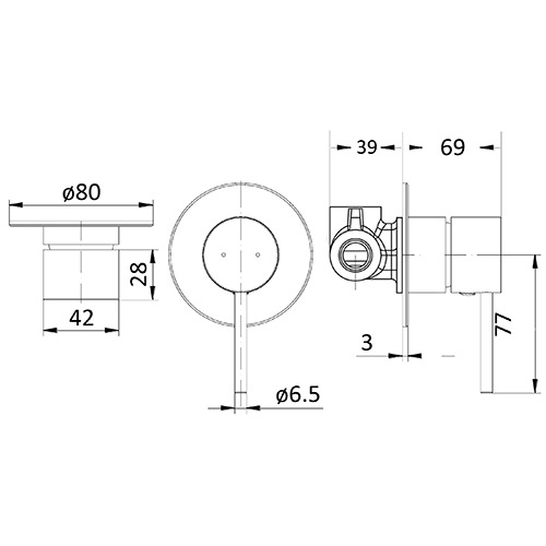 ikon hali wall mixer hyb88-301-s