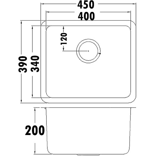 p&p cora sink pr4034 s