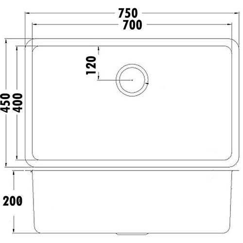 p&p cora sink pr7040 s