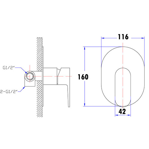 Dove Wall Mixer - Image 2