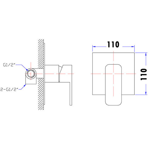 Nova Wall Mixer - Image 2