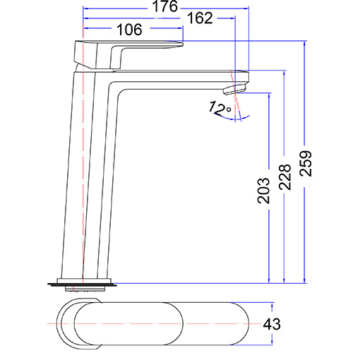 Cora High Rise Basin Mixer - Image 3