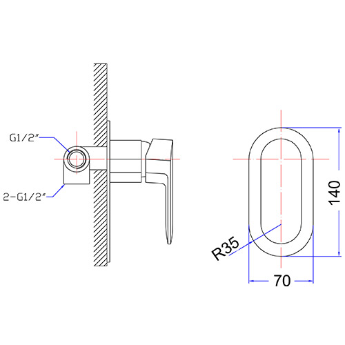 Cora Wall Mixer - Image 3