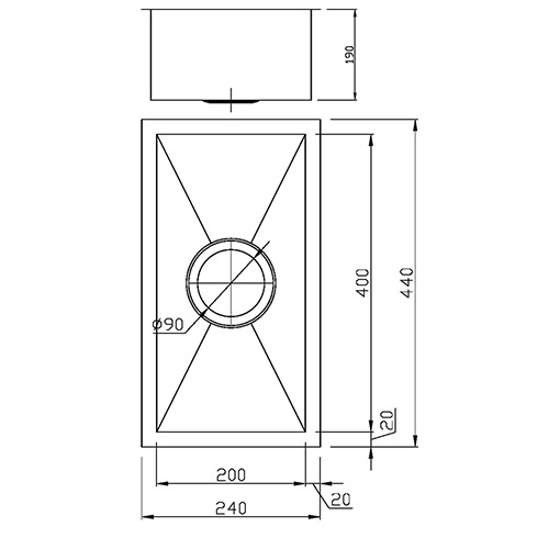 p&p rosa single sink PS200_S