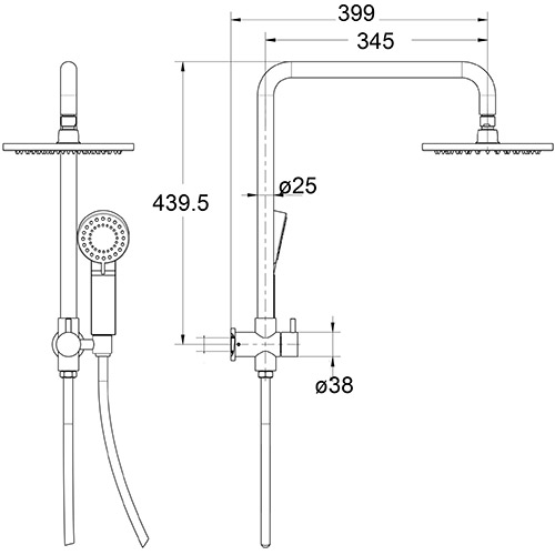 Maya Combined Shower Set - Image 2