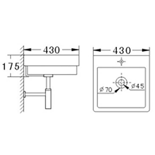 Rosa Type One Wall Hung Basin - Image 2