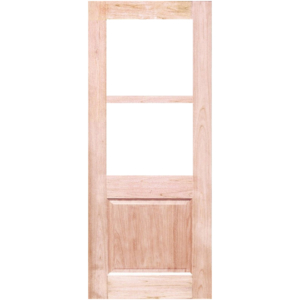 Half French 2L 1P Solid Timber Door