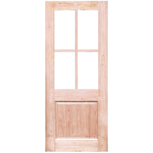 Half French 4L 1P Solid Timber Door
