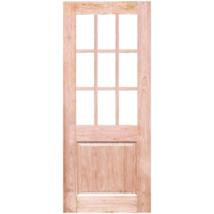 Half French 9L 1P Solid Timber Door