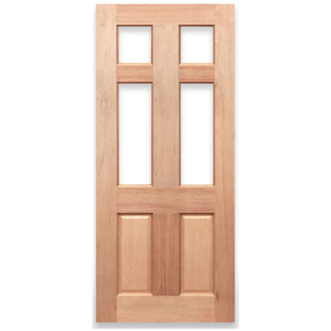 Colonial 6P-4G Solid Timber Door