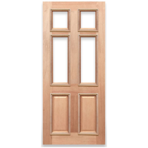 Colonial 6P-4G Solid Timber Door HM
