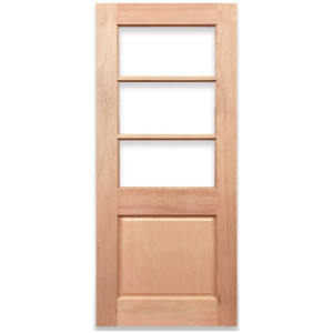 Half French 3L 1P Solid Timber Door