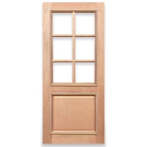 Half French 6L 1P Solid Timber Door HM