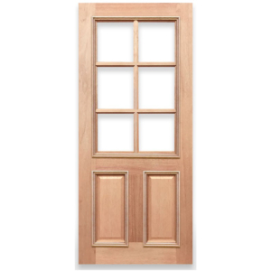 Half French 6L 2P Solid Timber Door HM
