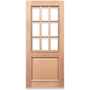 Half French 9L 1P Solid Timber Door HM