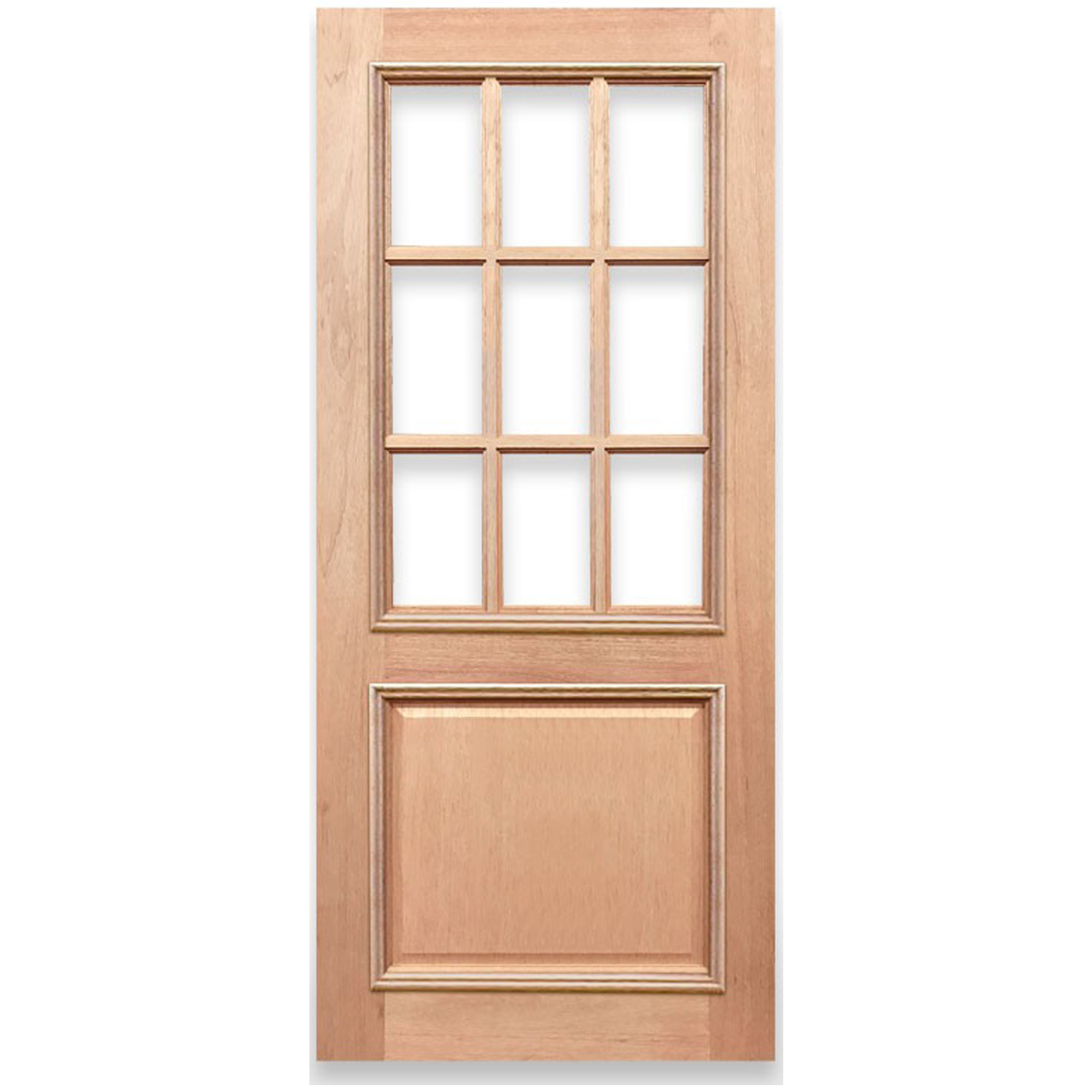 Half French 9L 1P Solid Timber Door HM Elegant Building Supplies