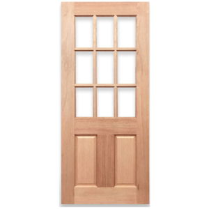 Half French 9L 2P Solid Timber Door