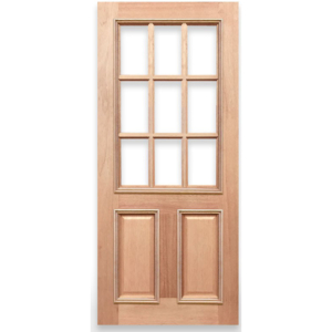 Half French 9L 2P Solid Timber Door HM
