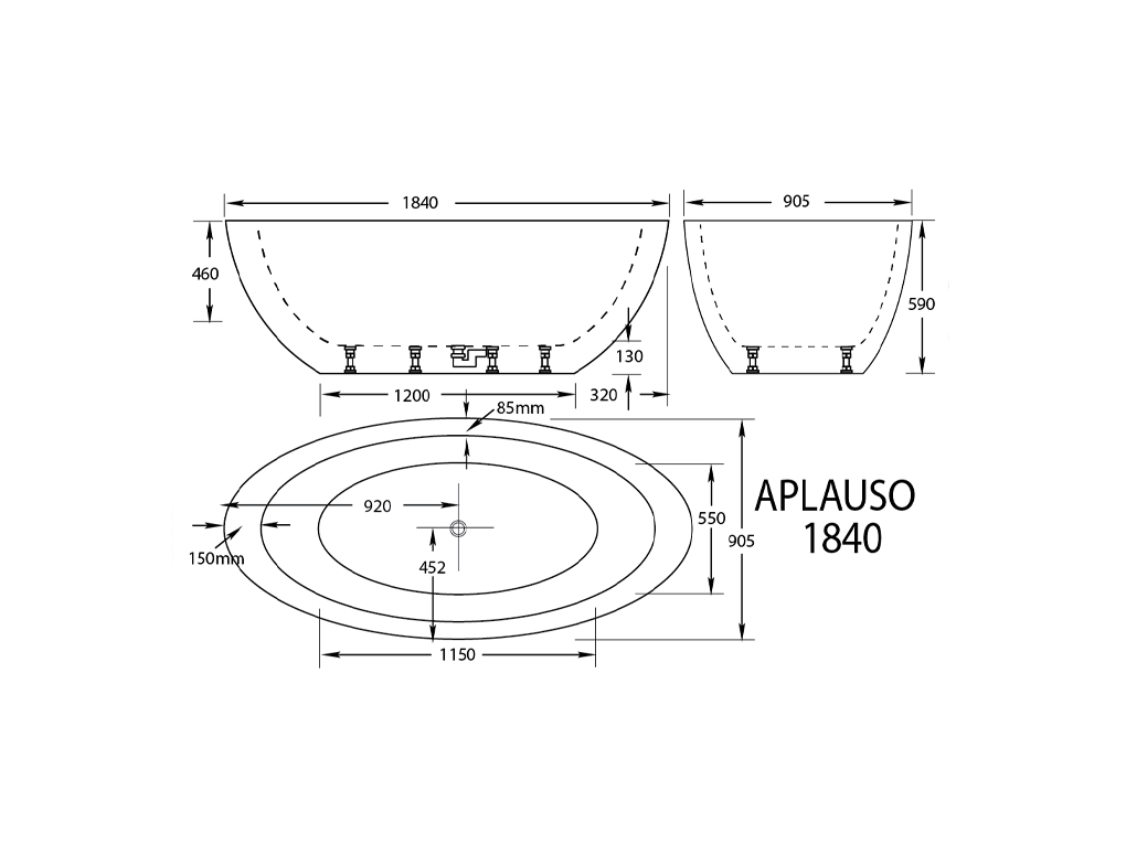 Aplauso Freestanding Bath - Image 2