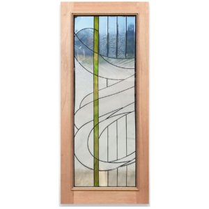 TQA-Swirl-L-LL Triple Glazed Solid Timber Door