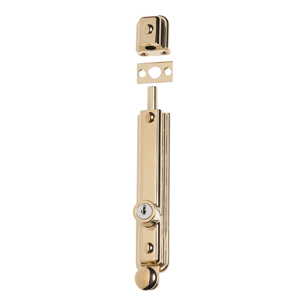 idh by St 4-Inch Simons 11014-005 Professional Grade Quality Genuine Solid Brass Flush Bolt with Square End Antique Brass 