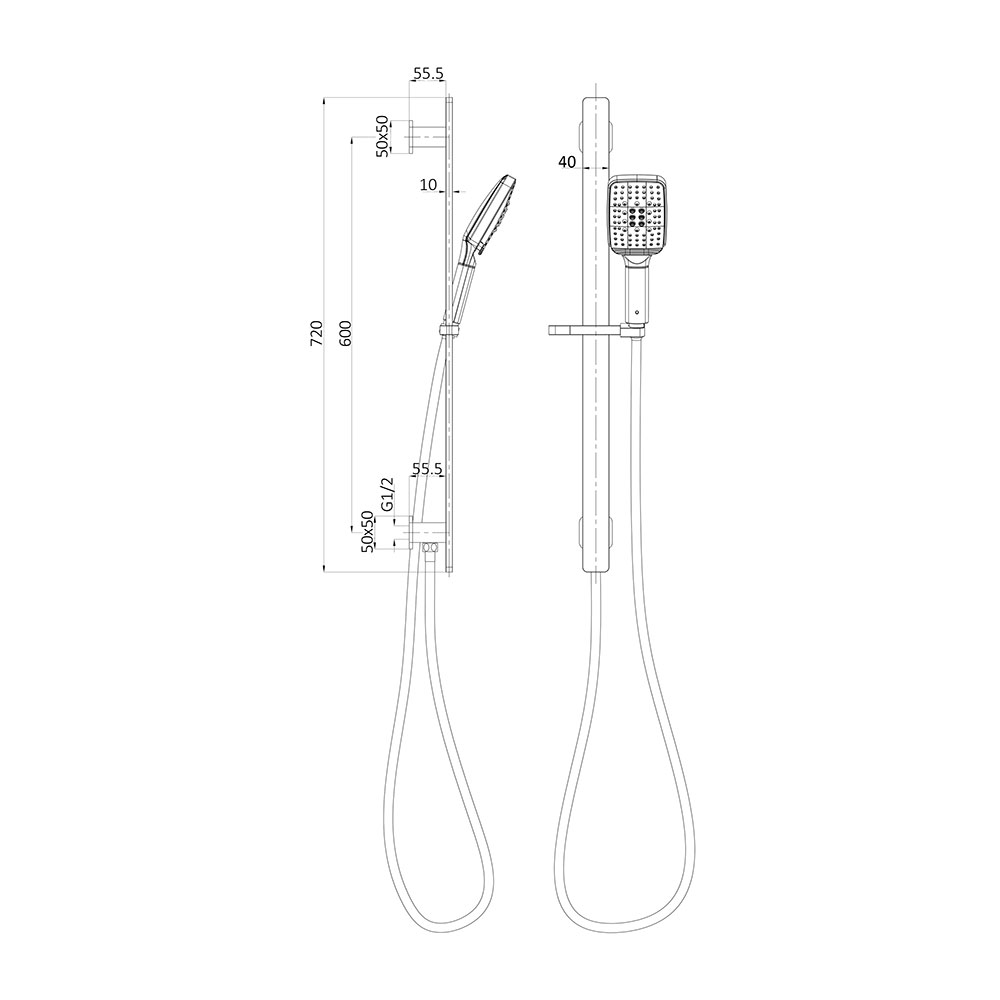 Seto Sliding Shower Type 2 - Image 3